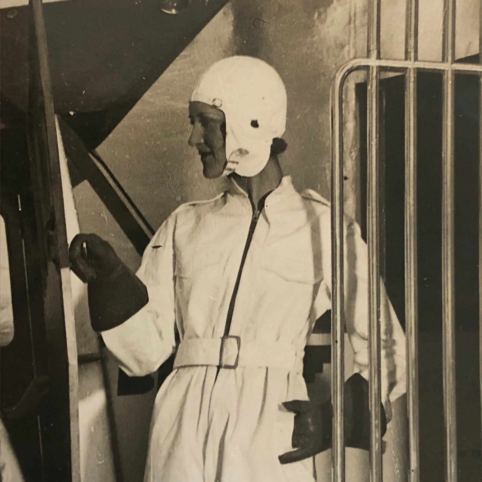 Fashion Show Press Photo Photograph Olympia 1930s Airplane Aircraft Flight Suit