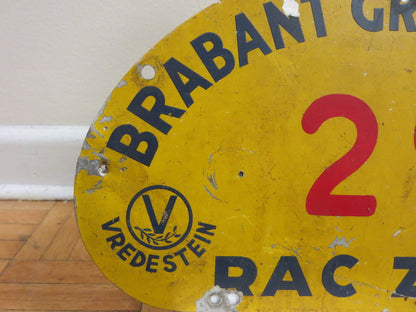 1957 RAC Zuid Brabant Grensrit Rally Rallye Participant Plate Plaque Sign #29