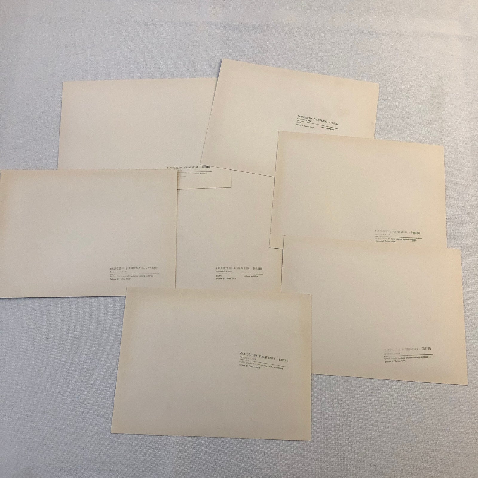 Vintage 1978 Pininfarina Fiat ECOS Concept Car Automobile Photo Lot of 7