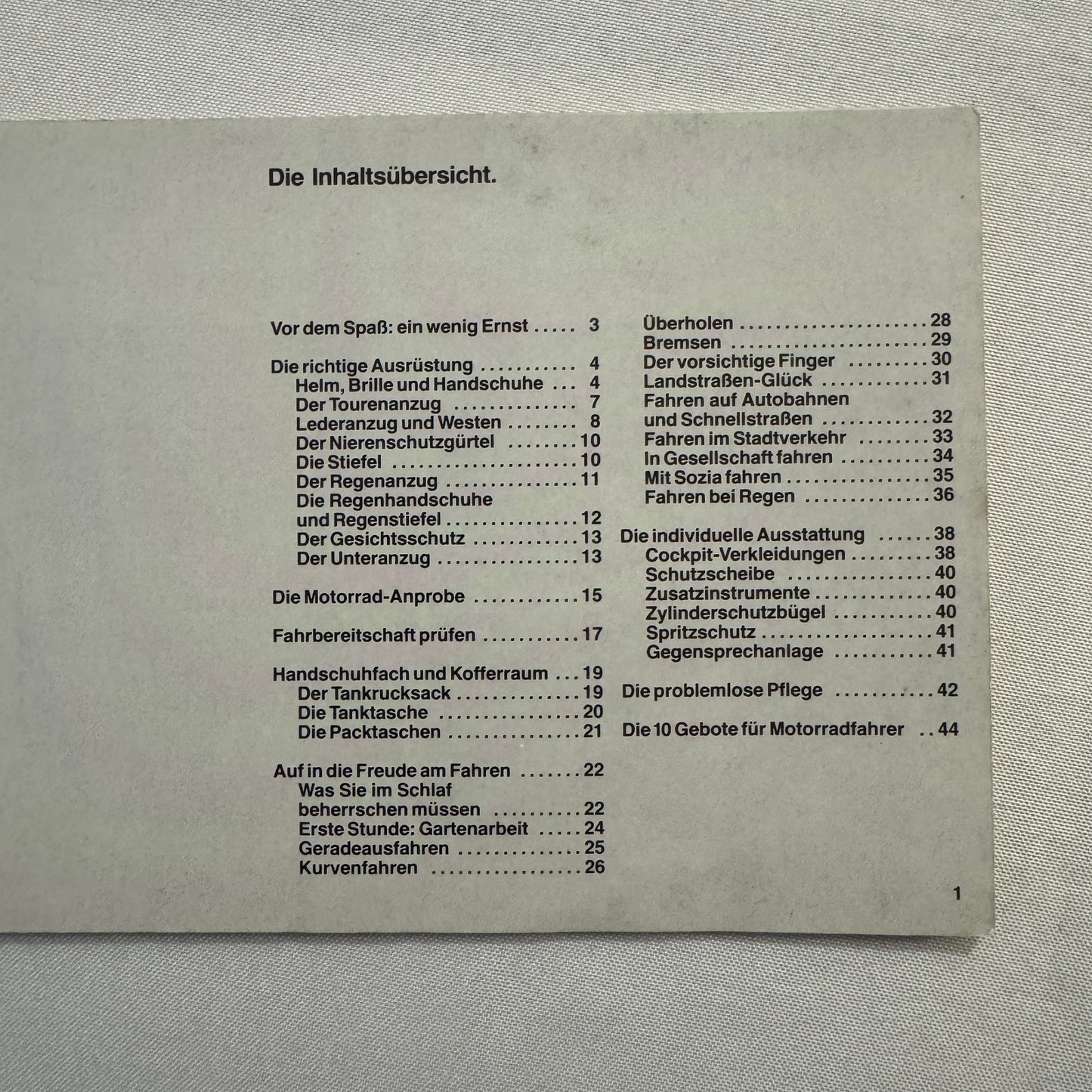Vintage BMW Motorcycle Brochure Book Practical Driving Theory GERMAN TEXT