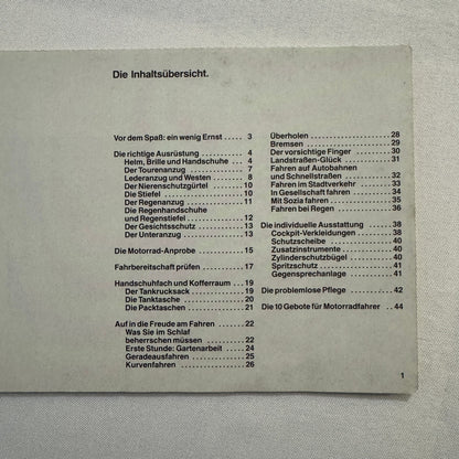 Vintage BMW Motorcycle Brochure Book Practical Driving Theory GERMAN TEXT