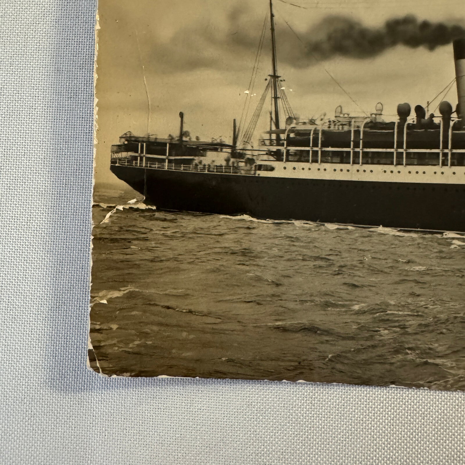 Vintage Ship Boat Photo Photograph Print Canadian Pacific Liner Montlaurier