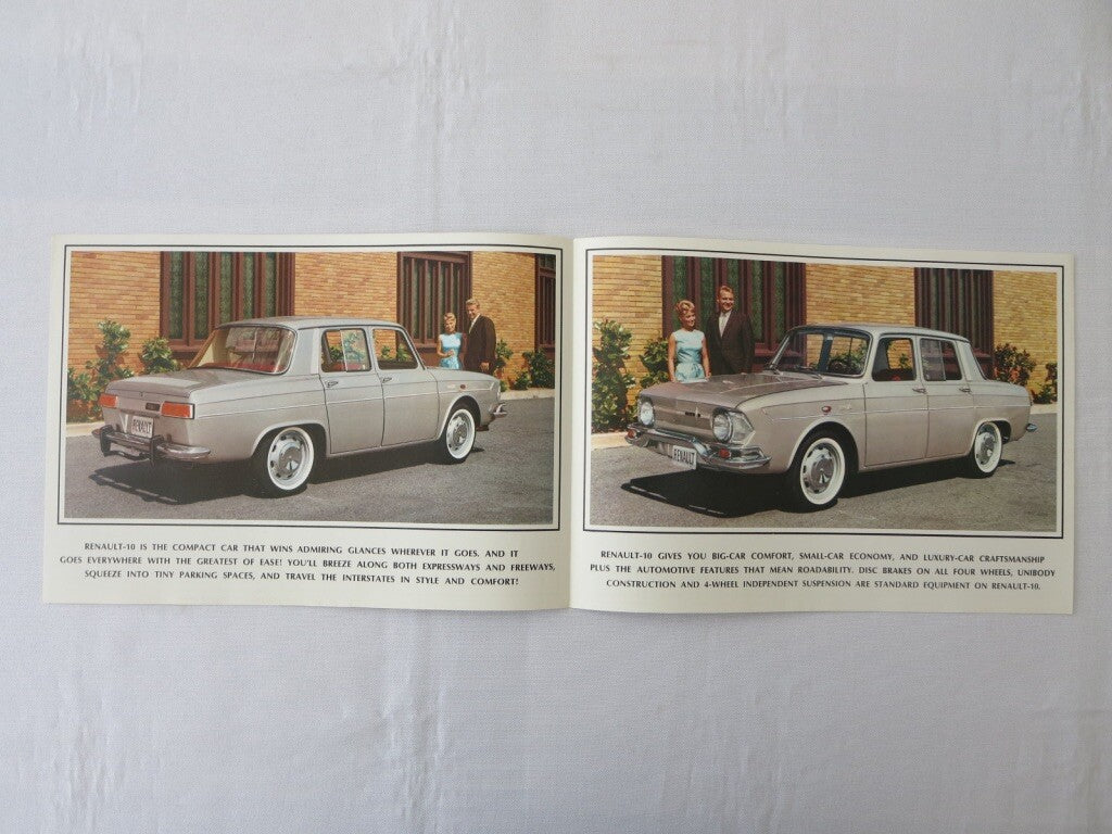 1966 1967 Renault 10 Sales Brochure Catalog Vintage Advertising 