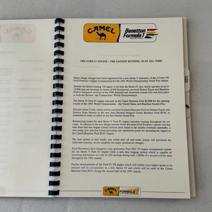 Camel Formula One Racing Press Kit Brochure Nelson Piquet Nigel Mansell 1991