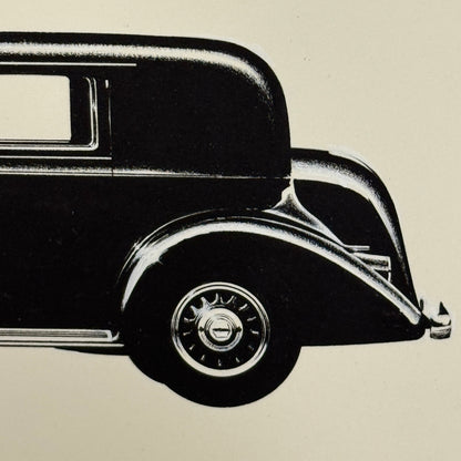 1937 Pierce Arrow Formal Sedan Car Illustration Art Drawing Vintage Miniature