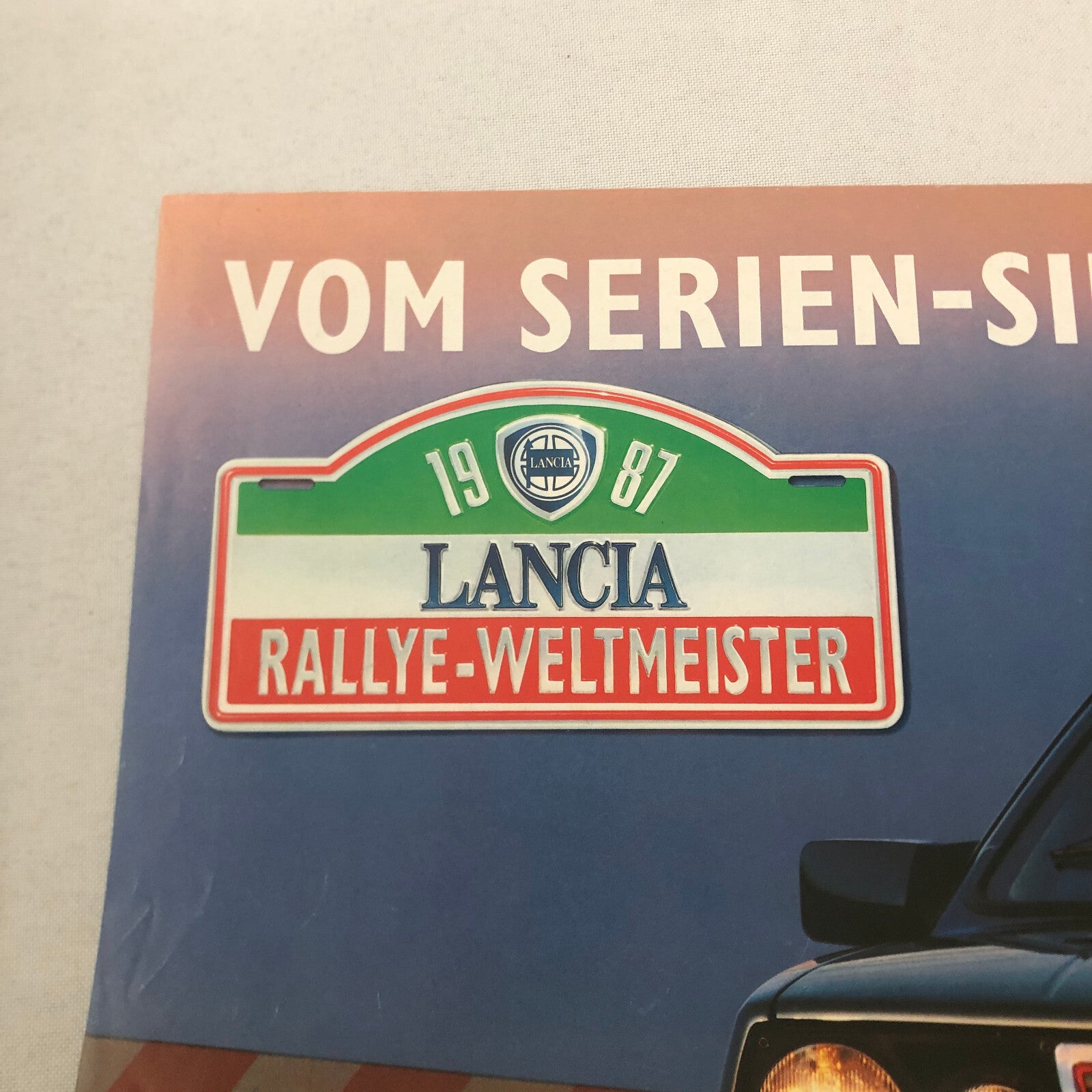 1987 Lancia Delta HF Integrale Car Sales Brochure POSTER GERMAN