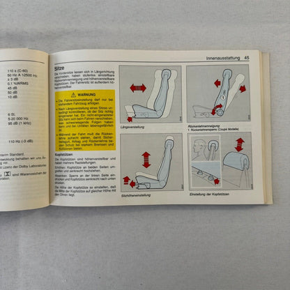 1995 Saab 900 Car Owners Manual Pouch GERMAN Text