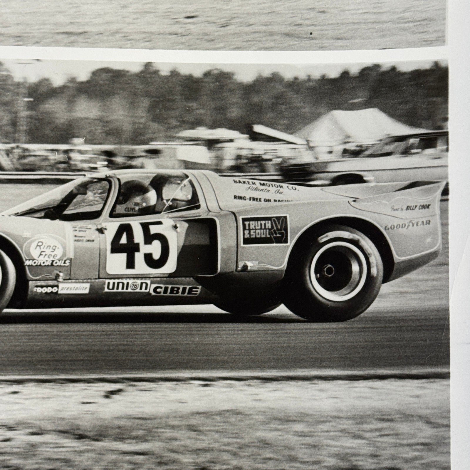 Vintage Racing Photo Photograph Chevron Cars MacMillan Motor Oil
