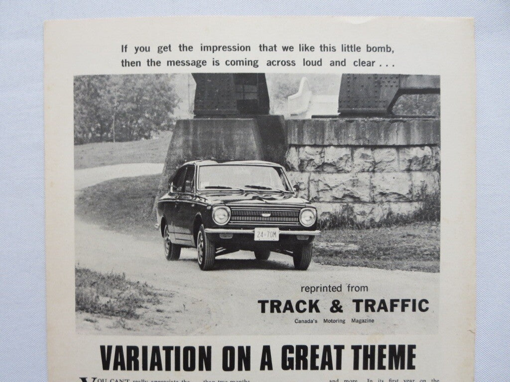 1968 1969 Toyota Corolla Sprinter Sales Brochure Road Test Catalog 