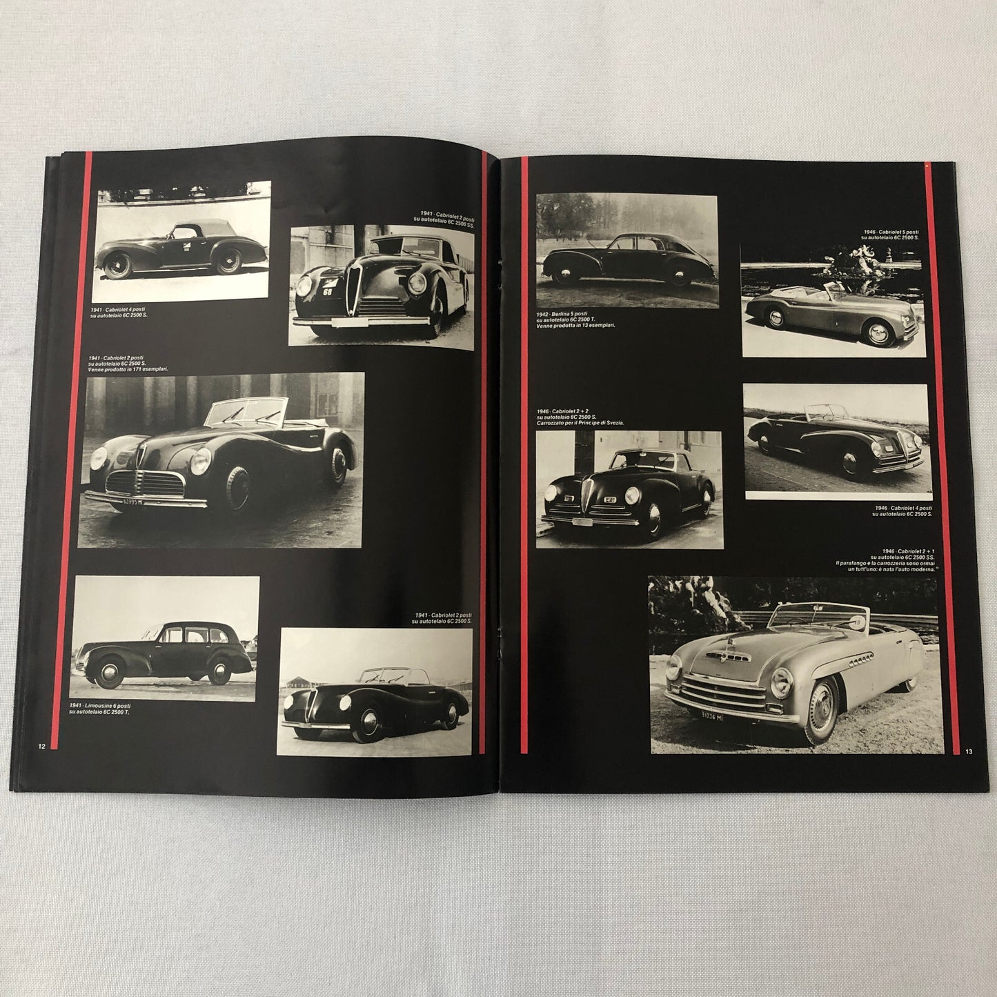 Alfa Romeo Pininfarina History Brochure Book 6C Spider Cabriolet Coupe Prototype