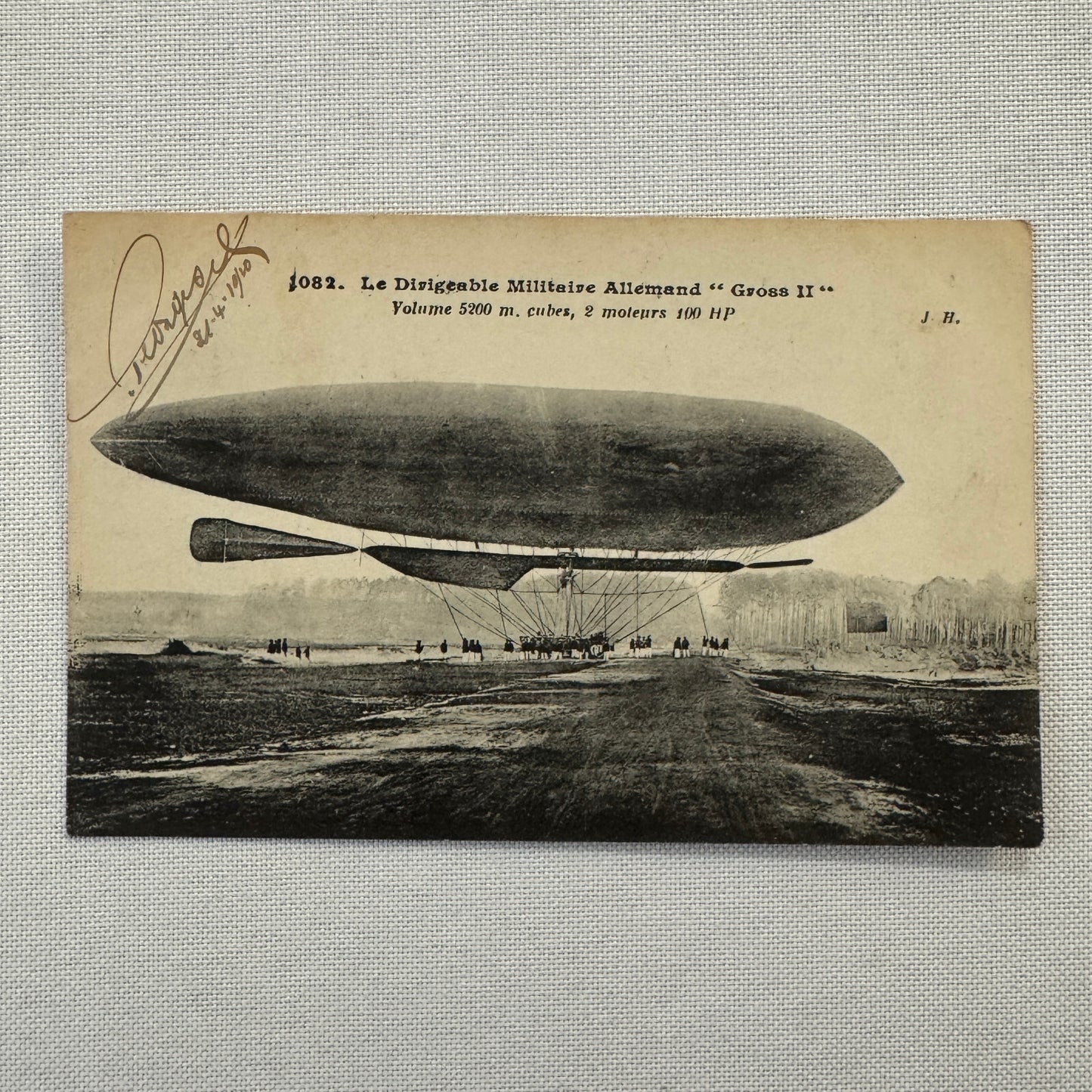 Military Airship Dirigible Aircraft French Postcard Post Card Vintage