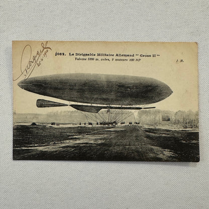 Military Airship Dirigible Aircraft French Postcard Post Card Vintage