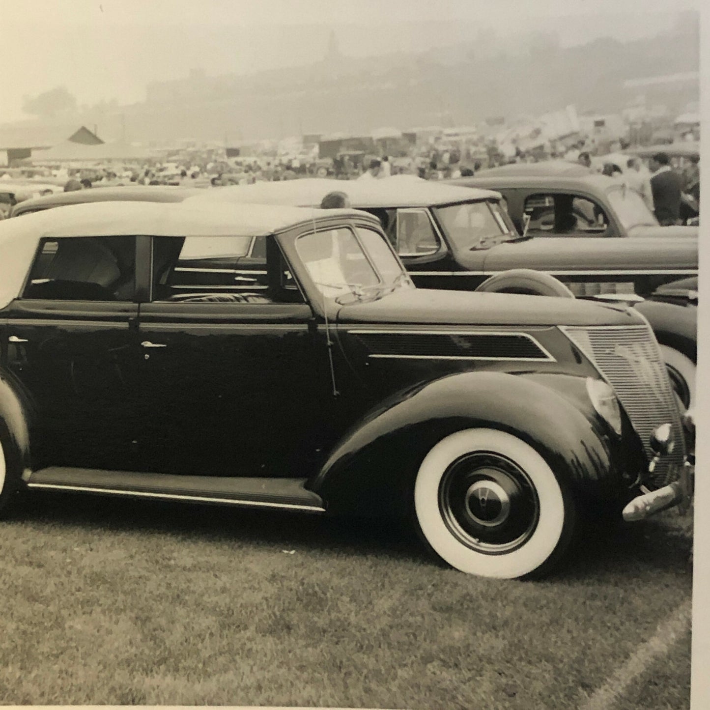 Vintage 1937 Ford V8 Deluxe Convertible at 1970 Hershey Photo Photograph Print 