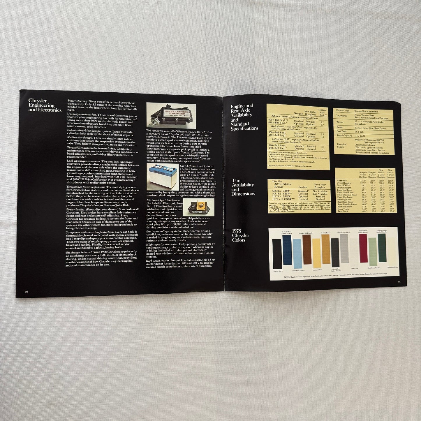 1978 Chrysler New Yorker and Newport Car Sales Brochure Catalog Advertising