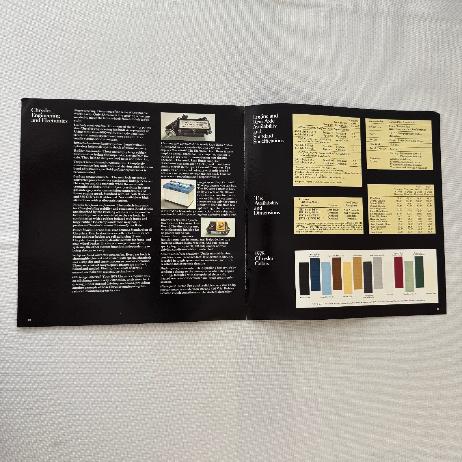 1978 Chrysler New Yorker and Newport Car Sales Brochure Catalog Advertising