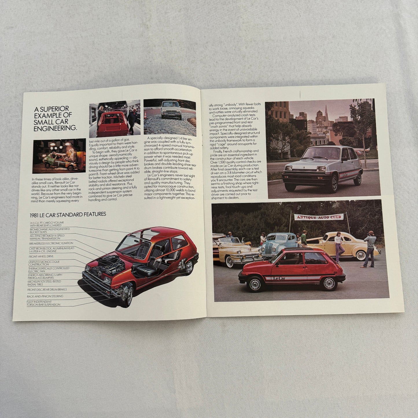 1981 Renault LeCar Car Sales Brochure Catalog Vintage Advertising