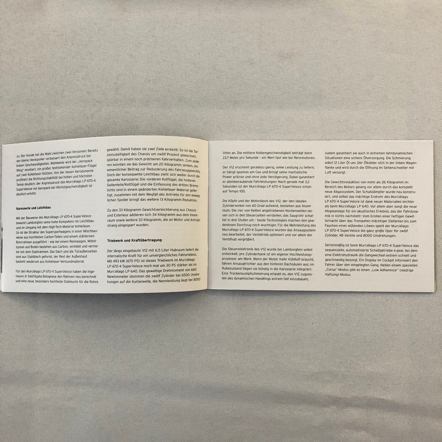 Lamborghini Murcielago LP 670-4 SuperVeloce Press Kit Brochure CD GERMAN Text