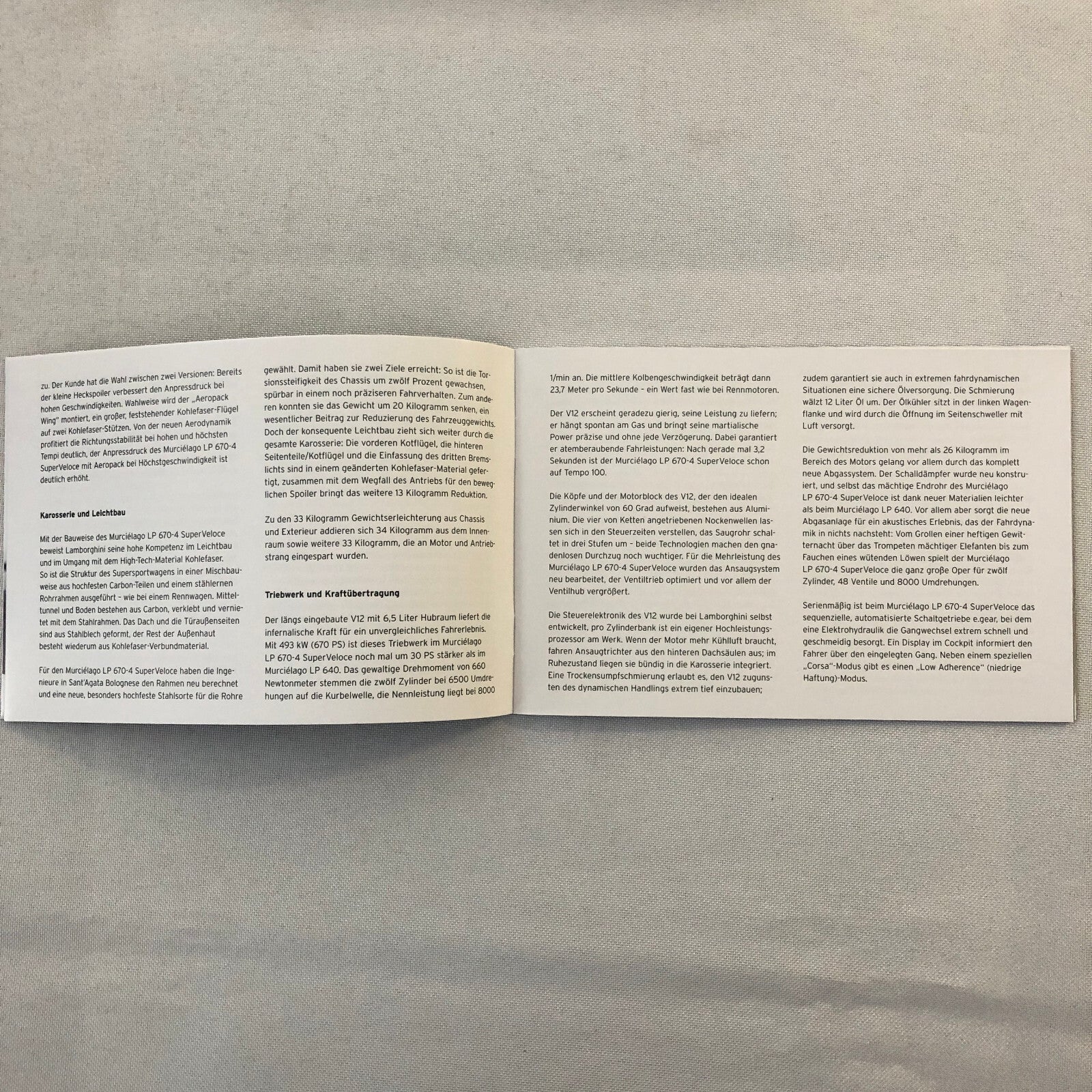 Lamborghini Murcielago LP 670-4 SuperVeloce Press Kit Brochure CD GERMAN Text