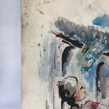 Vintage Painting Art Artwork Artist Arthur E Sudler Woman Teapot