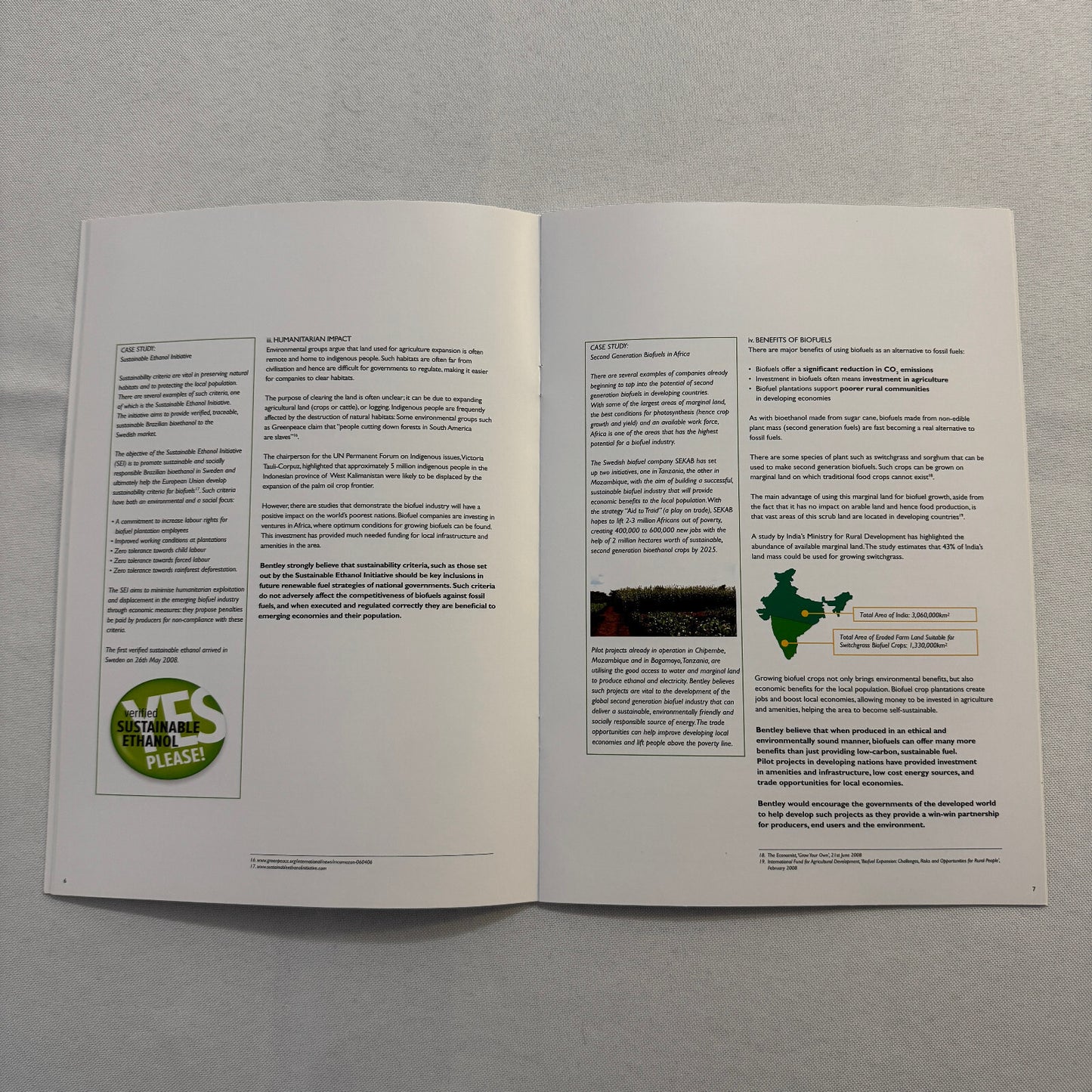 Bentley and the Future of Bio Fuels Car Sales Brochure Catalog Advertising 2009