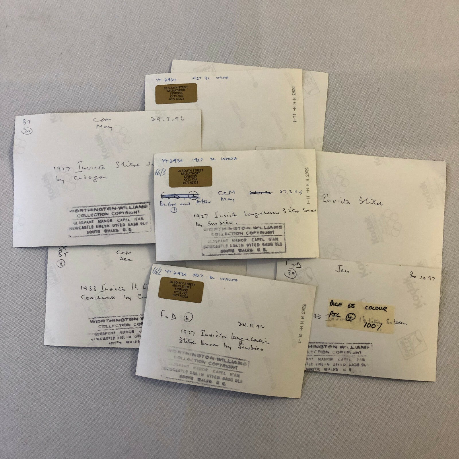 Vintage Invicta Car Barn Find Junk Yard Car Part Photo Photograph Lot of 9 