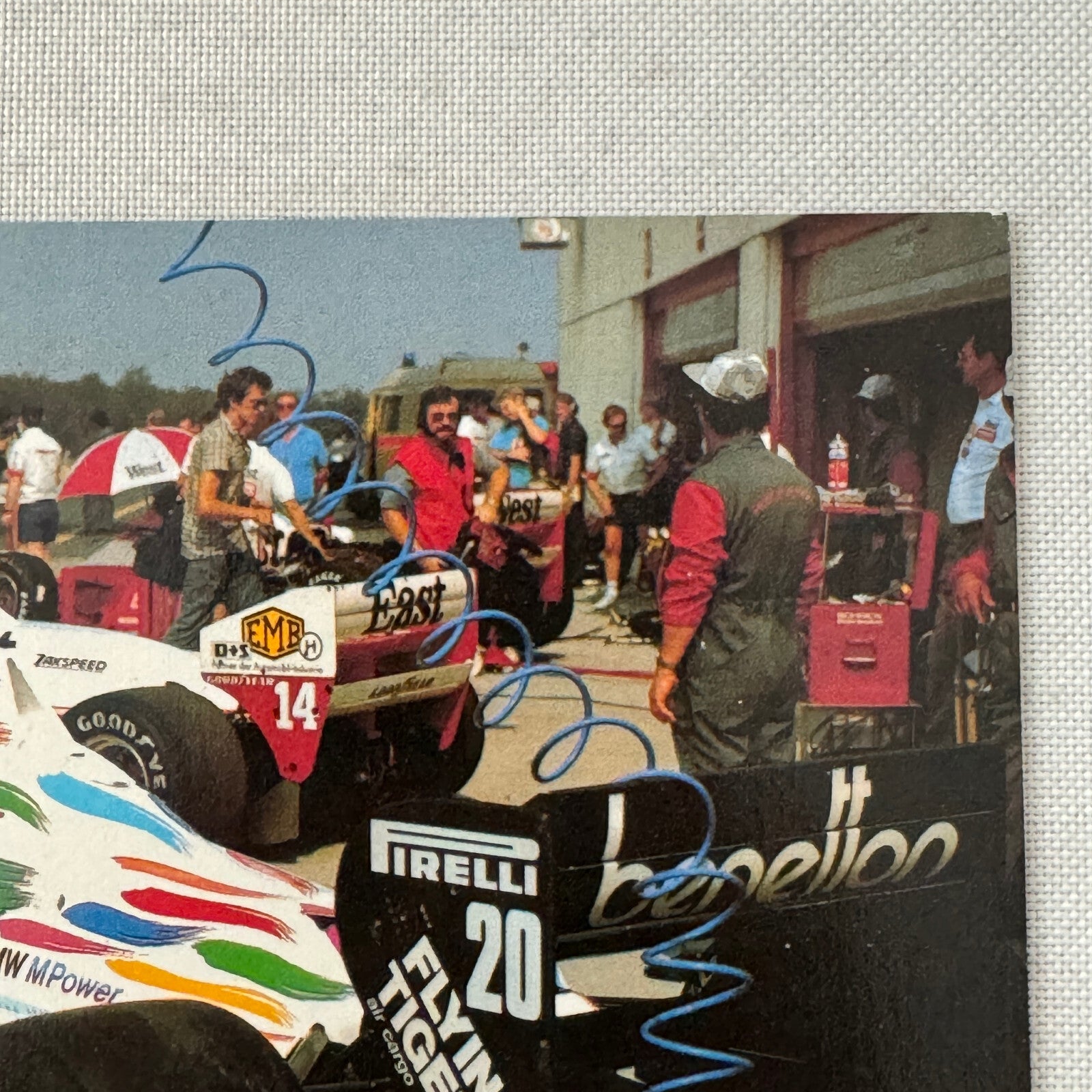 Benetton Formula One F1 Racing Card Postcard BMW POLISH Text