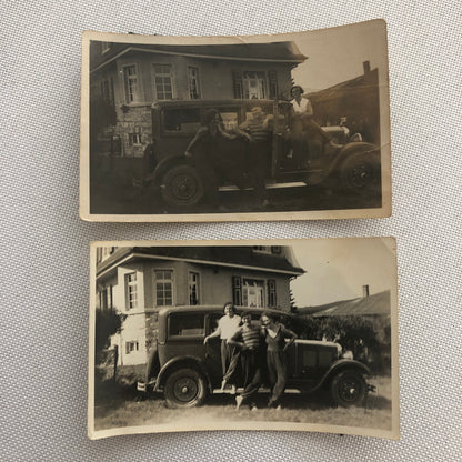 Vintage Photo Photograph Lot People with Anique Car Automobile AL22SM1
