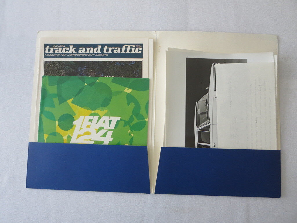 1967 Fiat Press Kit Brochure Photos 124 Station Wagon 124 Sedan - Canadian
