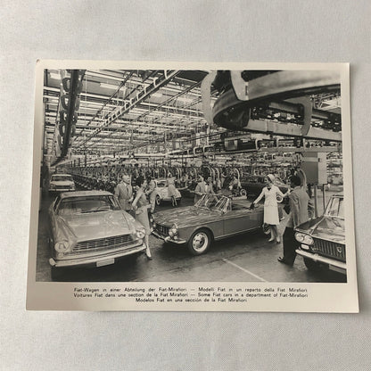 Vintage Fiat Factory Press Photo Photograph Fiat 1600 Cabriolet 500