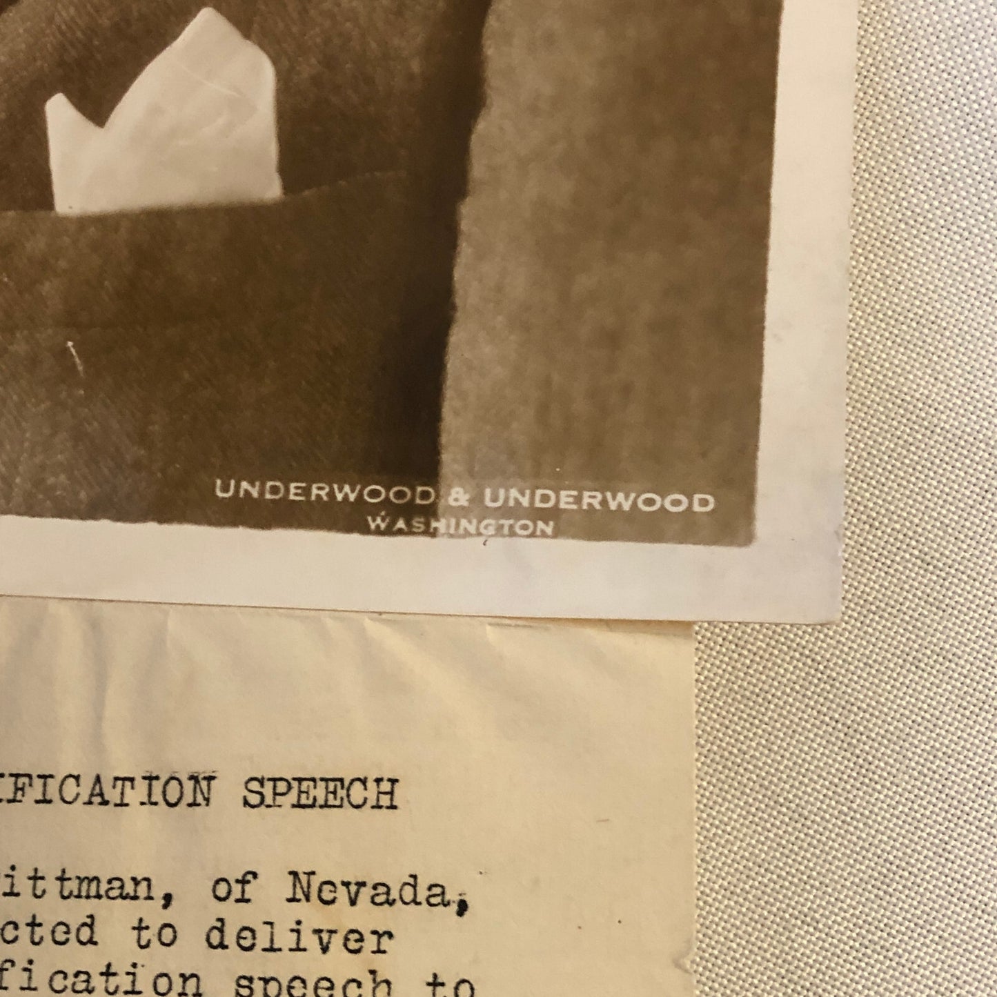 Press Photo Photograph Senator Key Pittman Nevada Underwood & Underwood 1930s