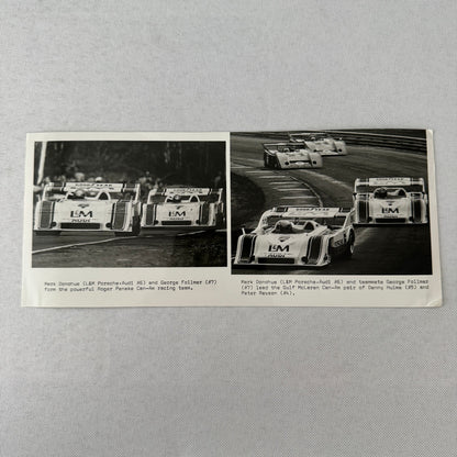 George Follmer and Mark Donohue Porsche Audi L&M Racing Photo Photograph Print