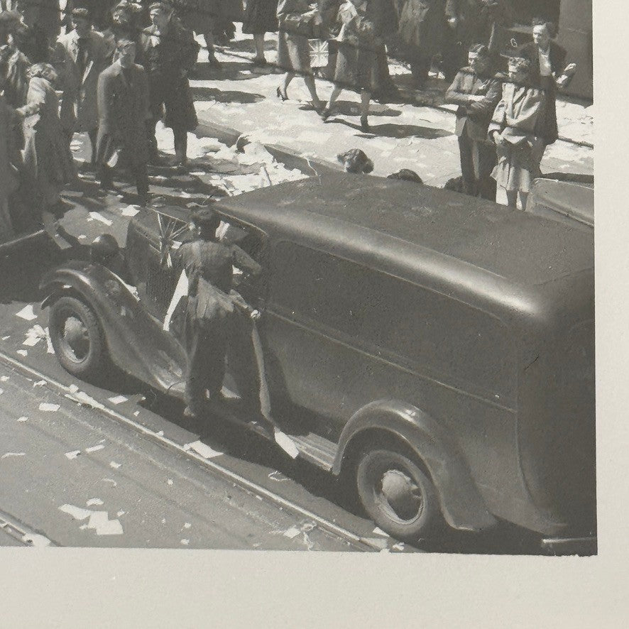 Vintage VE Day Celebration New York Times Square Photo Photograph Modern Print