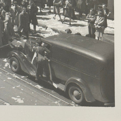 Vintage VE Day Celebration New York Times Square Photo Photograph Modern Print