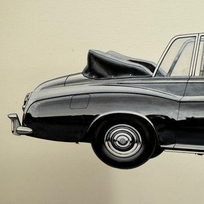 Vintage Rolls Royce Automobile Illustration Art Drawing Hand Drawn Robert Preis
