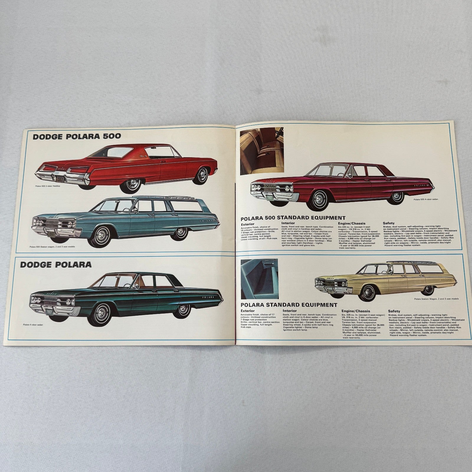 1967 Dodge Car Sales Brochure Catalog Monaco 500 Polara 500 Vintage Canadian