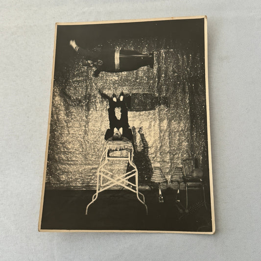 Vintage Circus Performer Balancing Act Juggling Photo Photograph