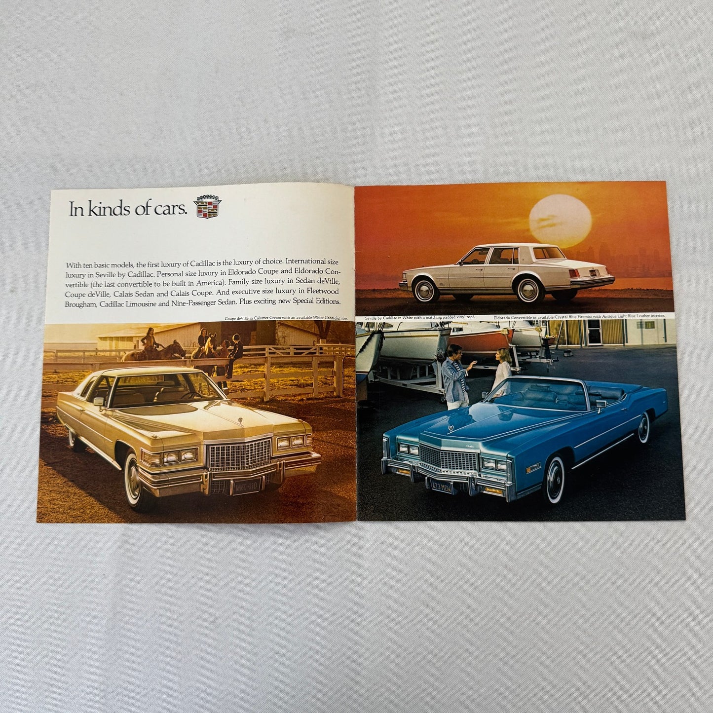 1976 Cadillac Car Sales Brochure Catalog Coupe deVille Seville Eldorado Brougham