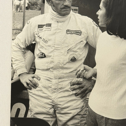 Vintage Racing Photo 1969 German Grand Prix Graham Hill Marianne Koch Motorsport
