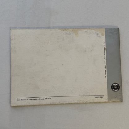1988 Saab 900 Owners Manual Book Pouch Sedan Convertible Vintage Car