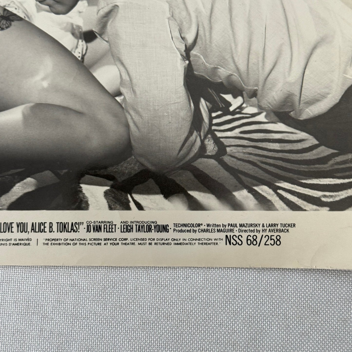 Vintage Movie Still Photo Photograph I Love You Alice B Toklas Peter Sellers