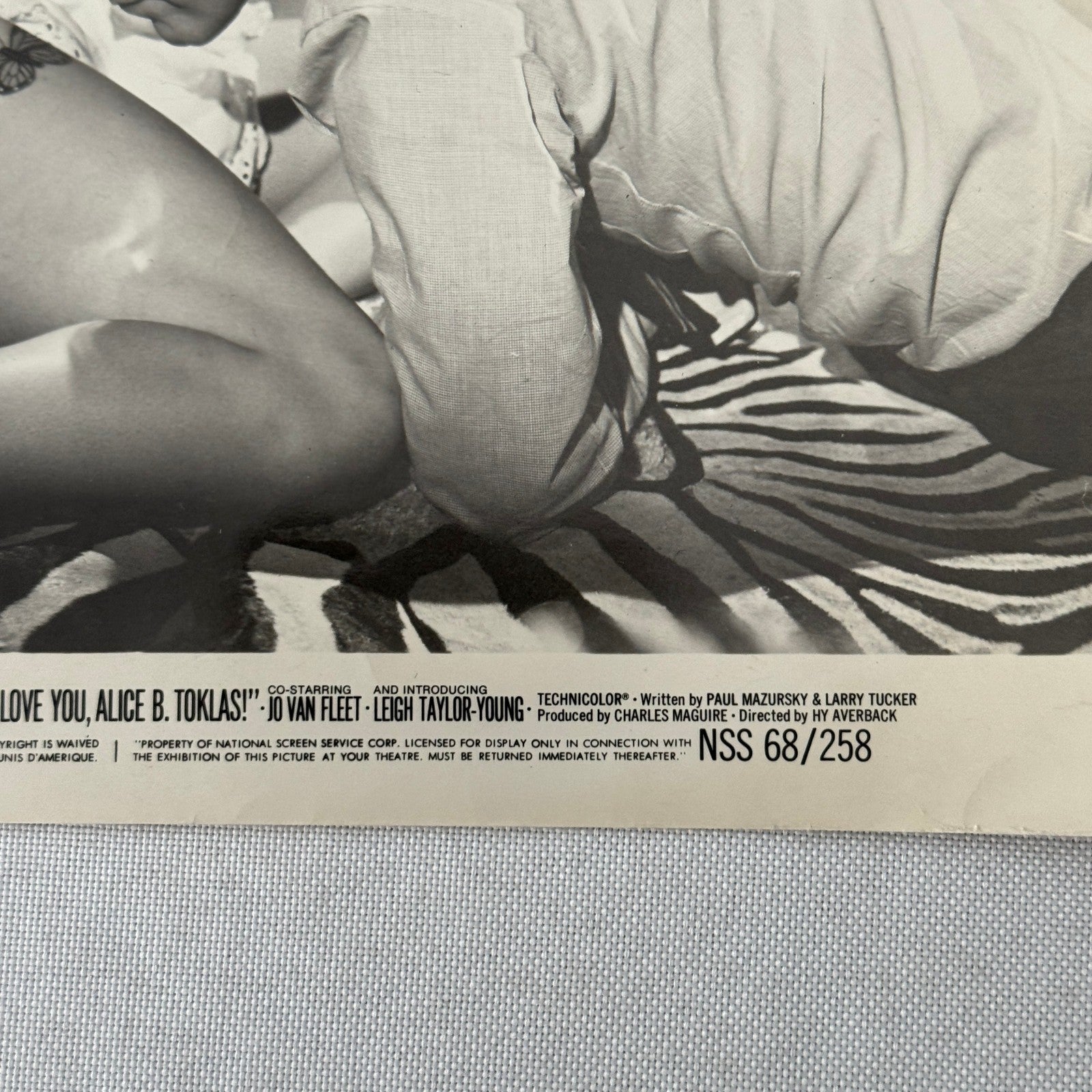 Vintage Movie Still Photo Photograph I Love You Alice B Toklas Peter Sellers