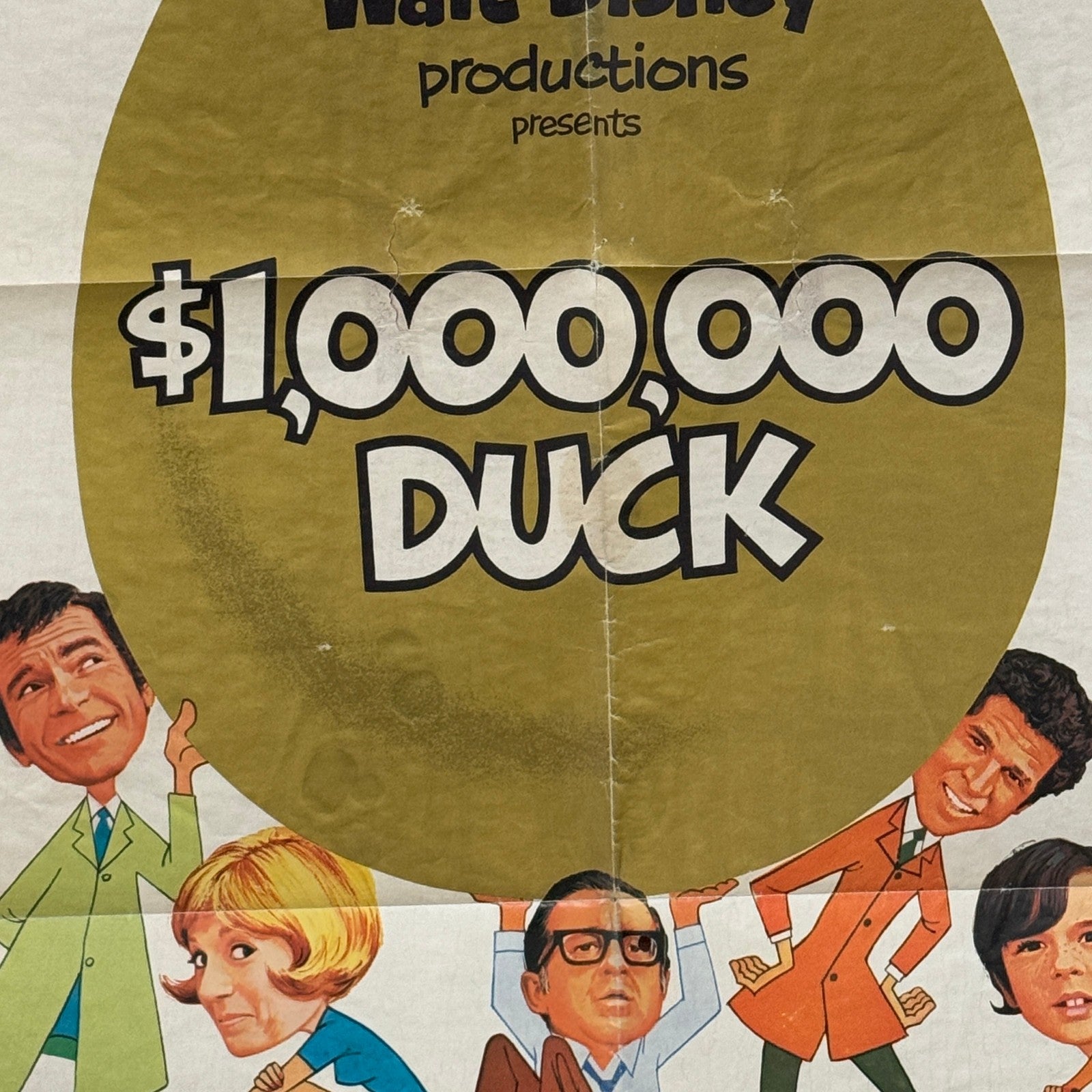 Vintage Disney Movie Poster $1,000,000 Duck Walt Disney Film Million Dollar Duck