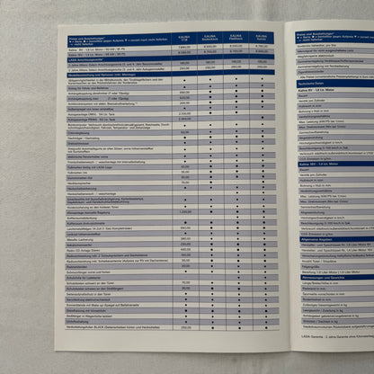 2009 Lada Kalina Car Sales Brochure Catalog GERMAN TEXT Lada 1119 1118 1117