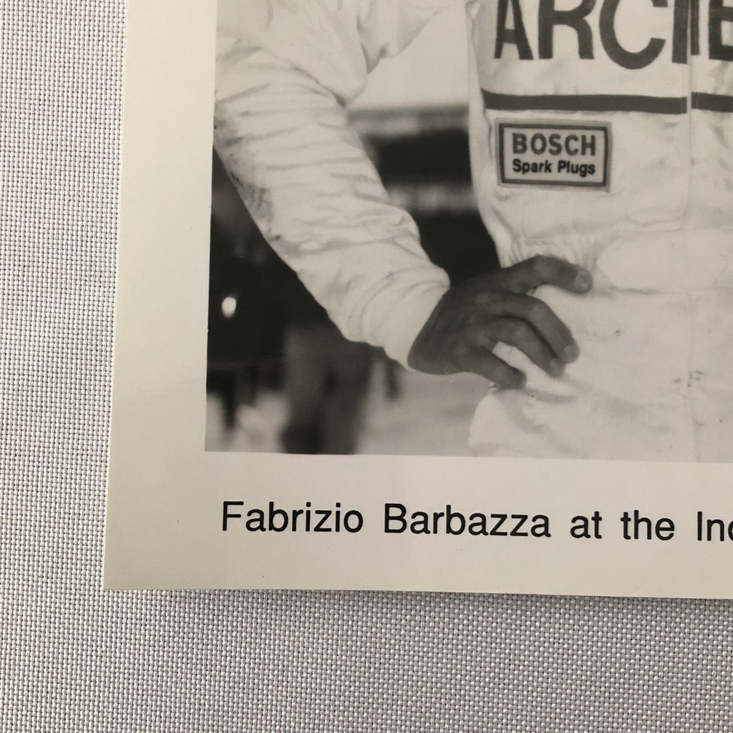 Vintage Indy Indianapolis Racing Photo Photograph Fabrizio Barbazza 1987