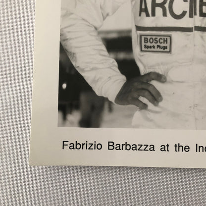 Vintage Indy Indianapolis Racing Photo Photograph Fabrizio Barbazza 1987