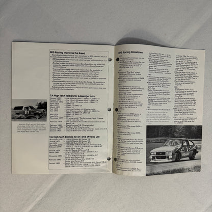 BF Goodrich Tire RACING Sales Brochure Catalog Baja 1000 IMSA LeMans Rally