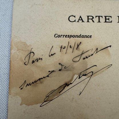 Vintage Zeppelin Airship Dirigible Postcard Post Card French Militay Paris