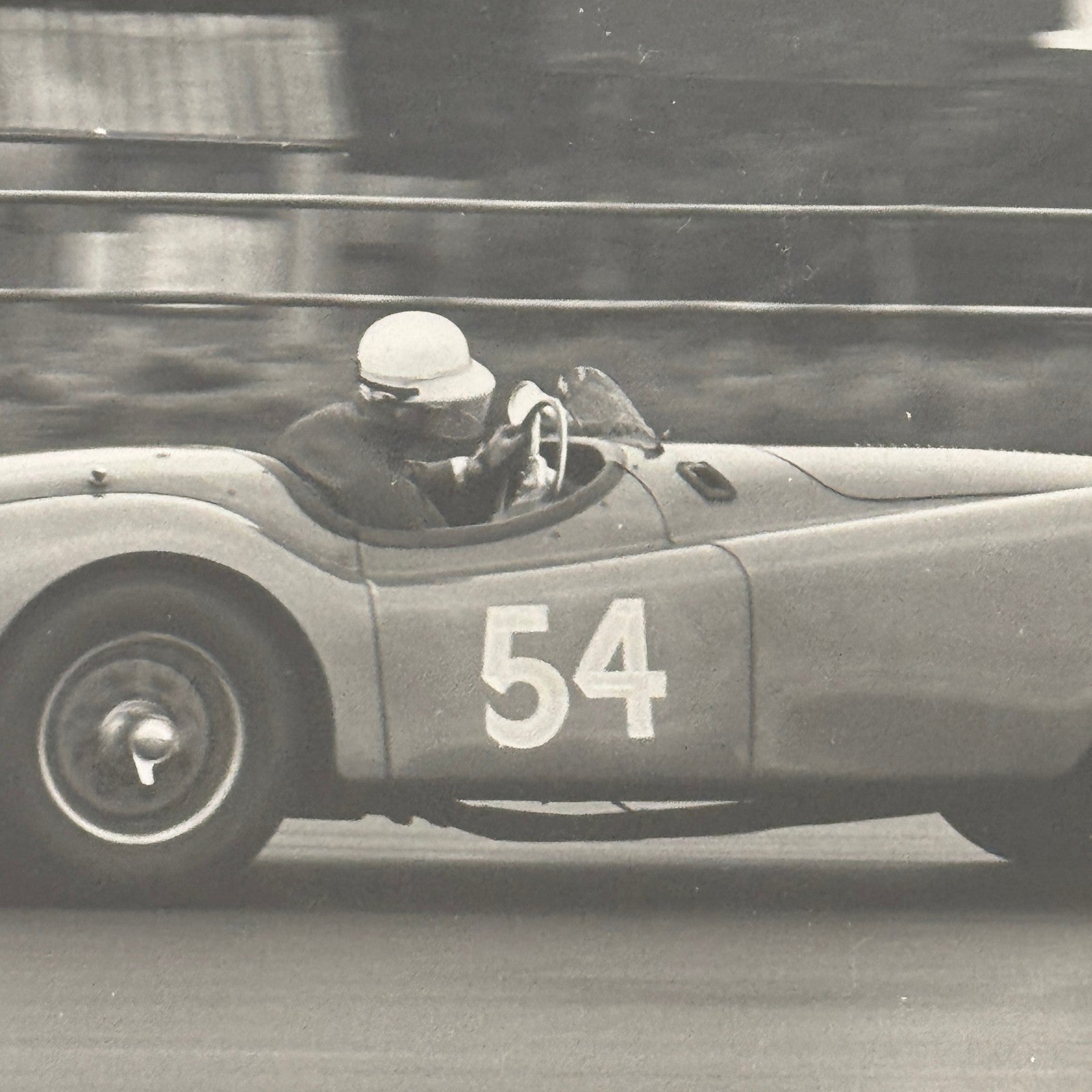 Vintage Racing Photo Jaguar XK120 XK 120 Car 1964 Motorsport Print Guy Griffiths