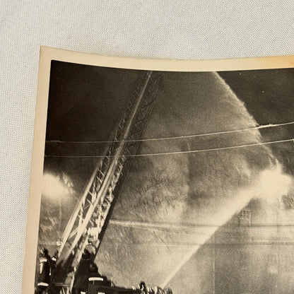 Firefighting Fire Fighter Fire Photo Photograph Print Vintage Fire Truck