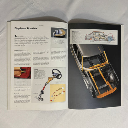 Vintage Saab 900 Car Sales Brochure Catalog 900 Cabriolet 900 Turbo 16S GERMAN
